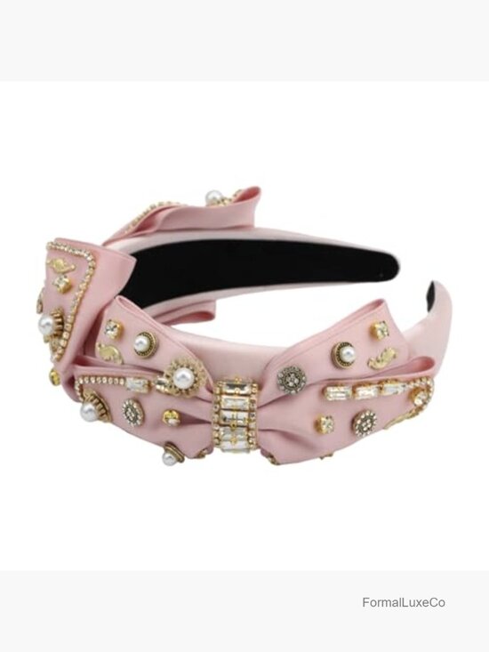 Luxury Rhinestone Velvet Padded Bow Headband main image 4
